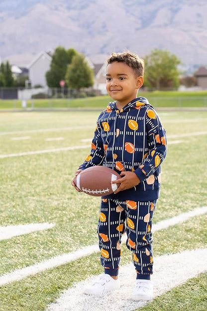 monica + andy Sporty Sweatsuit, 100% Organic Cotton Clothes for Boys & Girls, Outfit Sizes For Kids, Toddler & Infant