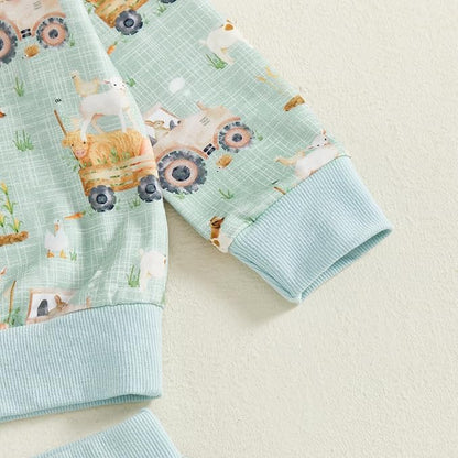 CIYCUIT Toddler Baby Boy Clothes Long Sleeve Sweatshirt Pants Set Fall Winter Outfits