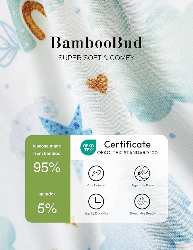 Baby Footie Romper Pajamas Unisex Newborn Infant Pjs Soft Rompers Viscose from Bamboo Sleepwear