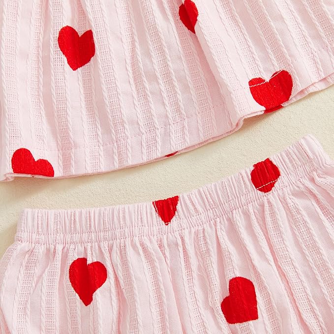 Mubineo Baby Girl Summer Clothes Cute Ruffle Tops Dress Shorts Outfits Set Infant Toddler Shrit Bloomers Princess Outfit