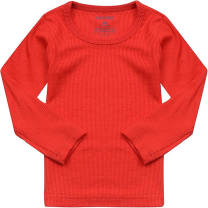 AVAUMA Baby Boys Girls Pajama Set Kids Toddler Snug fit Ribbed Sleepwear pjs for Daily Life Style