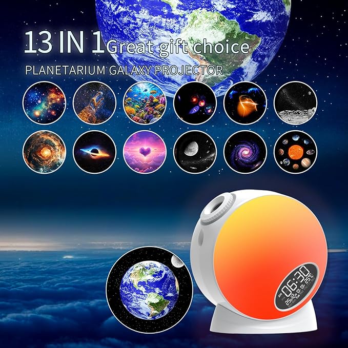 Galaxy Projector,Flevo Star Projector,Bedroom Night Light for Kids and Timer,Home Planetarium with Remote Control,13 Film Discs 4K HD,for Kids Bedroom Ceiling Home Living Room Decor Birthday Gifts