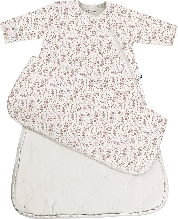 GUNAMUNA Unisex Long-Sleeve Sleep Sack, Wearable Sleep Bag for Toddlers and Babies, Soft Rayon, 2.6 TOG