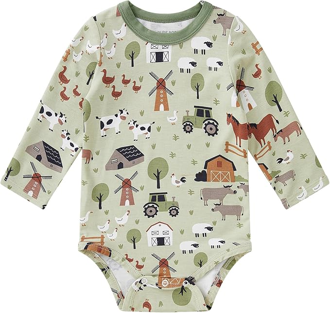 pureborn Baby Boys Girls Bodysuit Super Soft Cotton Romper 0-24 Months