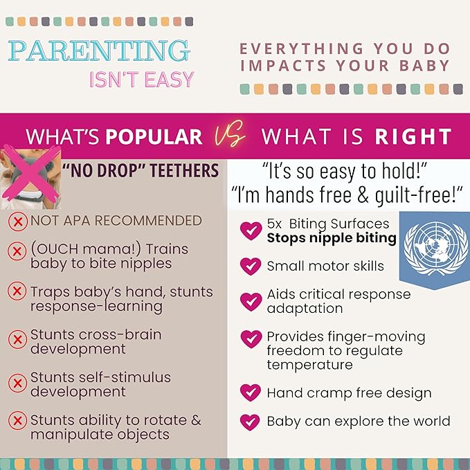 Baby Elefun Baby Teething Toys 5X Pain Relief Zero Delay 6-12 Months Pink