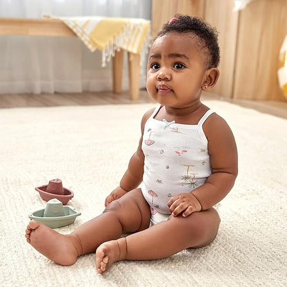 Gerber Baby Girls Multi-Pack Sleeveless Onesies Bodysuit