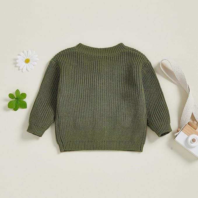 Baby Girl Cardigan Sweater Toddler Goose Embroidered Button Down Knit Sweaters Fall Winter Knitwear Jacket Clothes