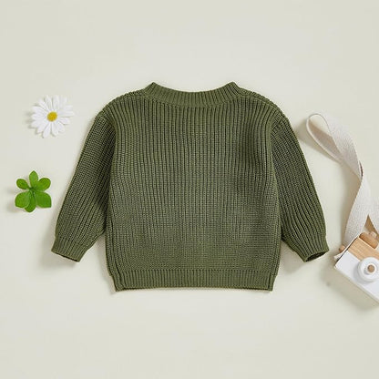 Baby Girl Cardigan Sweater Toddler Goose Embroidered Button Down Knit Sweaters Fall Winter Knitwear Jacket Clothes