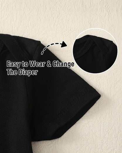 DEFAHN 2PCS Visocse from Bamboo Baby Rompers Unisex Onsies Solid Short Sleeve Baby Bodysuit 0-24 Months