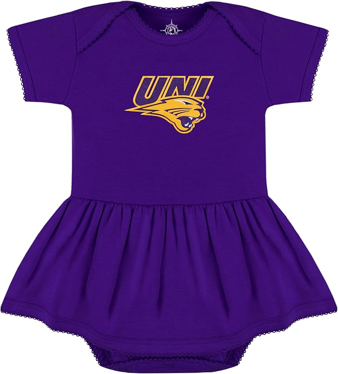 Creative Knitwear College Baby Picot Bodysuit Dress - Team Logo, Multiple Colors, for Baby Girls (0-24 Months)