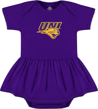 Creative Knitwear College Baby Picot Bodysuit Dress - Team Logo, Multiple Colors, for Baby Girls (0-24 Months)