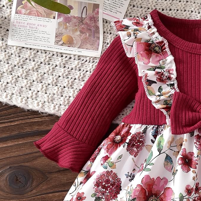 Aalizzwell Infant Baby Girls One Piece Romper Dress with Hat 0-18 Months