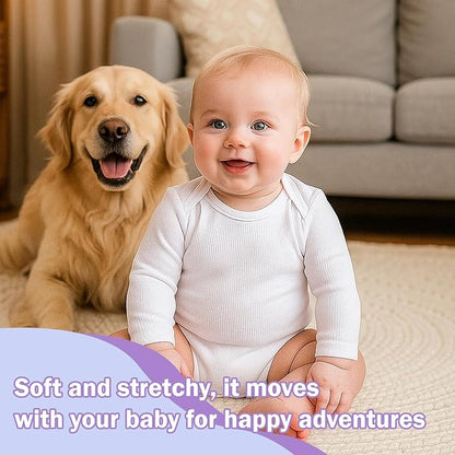 DEFAHN 2-Pack Unisex Baby Bodysuit Super Soft Viscose from Bamboo - Solid Long Sleeve Baby Boys Girls Onsies