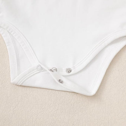 ROMPERINBOX Long Sleeve Onsies Girl 3 Pack Knitted Solid Baby Crew Neck Bodysuit Multicolors 0-24 Months