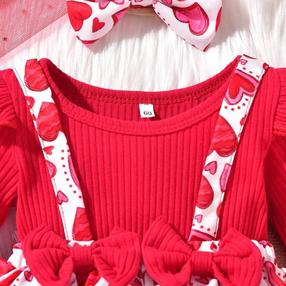 Unutiylo Preemie Newborn Baby Girl Clothes Romper Suspender Dress Fall Winter Outfits Ruffle Long Sleeve Jumpsuit
