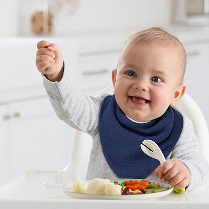 Magnetic Bandana Drool Bibs 6-pack - Magnetic Closure Baby Bibs - Safe, Easy, Chic Teething Bib