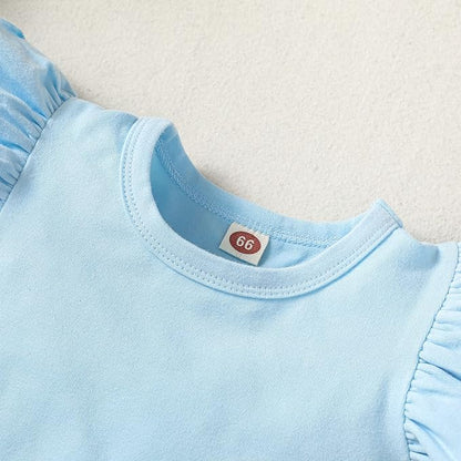 Baby Girl Solid Color Romper Infant Ruffle Sleeve Bodysuit One Piece Outfit Toddler Jumpsuit clothes