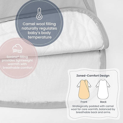 Unisex Sleeping Bag for Babies and Toddlers 1.0 Tog Sleep Sack 0-6 Months, Newborn Sleep Sack, Wearable Blanket Baby, One Piece Long Sleeves, Gifts for Baby