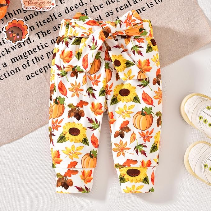 Aalizzwell Preemie Newborn Infant Baby Girls Clothes Ribbed Romper Bodysuit Pants Set Fall Winter Outfits