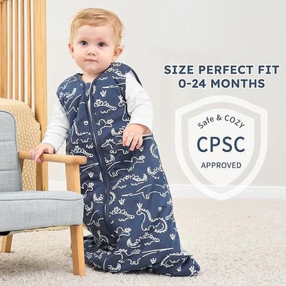 Yoofoss Baby Sleep Sack 0-6 Months, TOG 2.5 Baby Wearable Blanket with 2-Way Zipper, 100% Organic Cotton Fabric Winter Newborn Sleeping Sack, Warm Soft Comfy