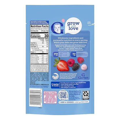 Gerber Yogurt Melts Freeze-Dried Yogurt Snack, Mixed Berries 1 Ounce (Pack of 7)