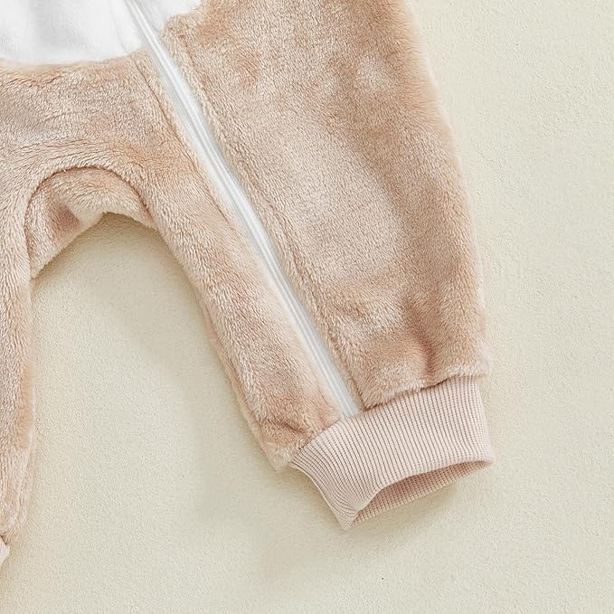 Newborn Baby Boy Girl Clothes Valentines Heart Long Sleeve Romper One Piece Jumpsuit Hoodie Coat Warm Winter Outfits