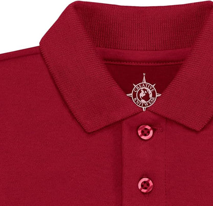 Creative Knitwear College Baby Polo Bodysuit Solid - Team Logo, Multiple Colors, for Boys & Girls (0-12 Months)