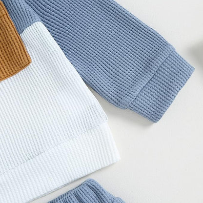 Murnouche Toddler Baby Boy Fall Winter Outfits Letter Crewneck Sweatshirt Casual Pants 2Pcs Clothes Set