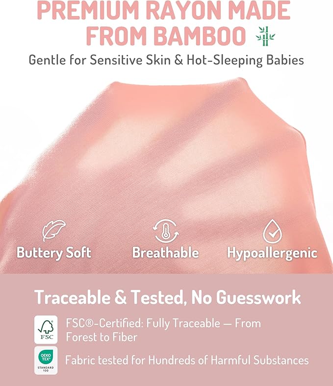 HAPIU Rayon from Bamboo Baby Footed Pajamas, 2 Way Zipper YKK, Footie for Baby Boy Girls, Newborn-24 Months