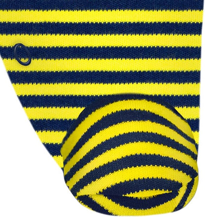 Creative Knitwear College Baby Striped Footed Romper - Team Logo, Multiple Colors, for Boys & Girls (0-9 Months)