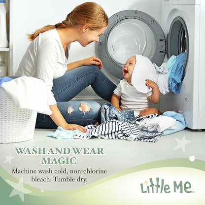 Little Me Clothes for Baby Girls' 100% Cotton Scratch-Free Tag Footie Sleeper, Preemie to 9 Months