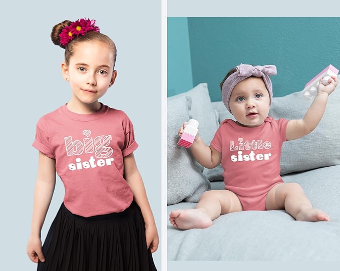 Unordinary Toddler Big Sister Little Sister Outfits Matching Shirts Sibling Gifts girls newborn baby set