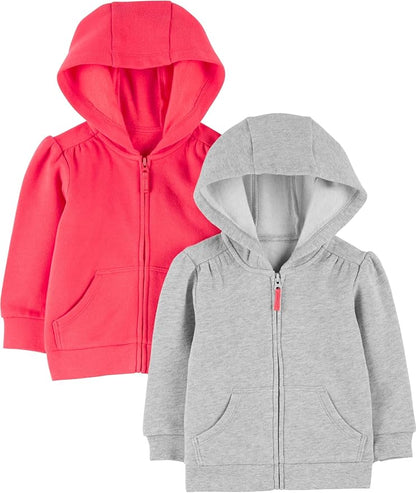 Simple Joys by Carter's girls 2-pack Full Zip Hoodies