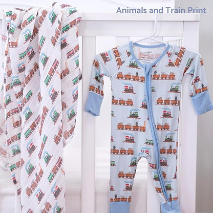 LollyBanks Baby Pajamas, 2-Way Zipper Infant Romper, 95% Viscose Made from Bamboo and 5% Spandex, Baby Sleepers