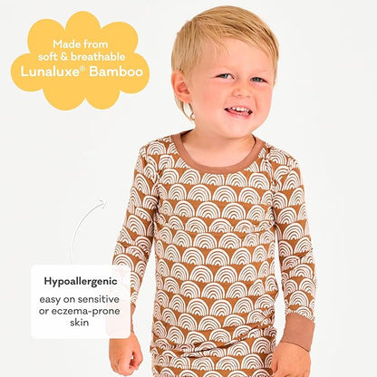 Little Sleepies Two-Piece Pajama Set for Boys & Girls, Soft Viscose from Bamboo Toddler Pajamas for Kids, Family Matching PJs