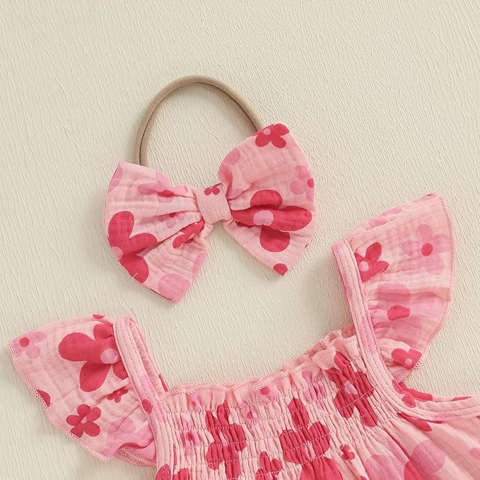 Mubineo Baby Girl Summer Clothes Cute Ruffle Tops Dress Shorts Outfits Set Infant Toddler Shrit Bloomers Princess Outfit