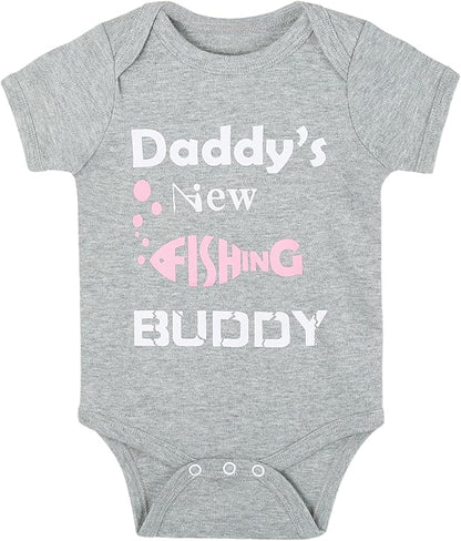 Cnins Funny Baby Bodysuit & Daddy Matching Cotton Outfit for Wild One 1st Birthday, Unisex Newborn Infant Clothes 0-24M