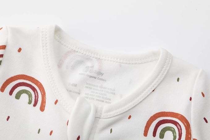 O2 BABY Baby Boys Girls Organic Cotton Zip-Front Sleeper Pajamas, Footed Sleep 'n Play