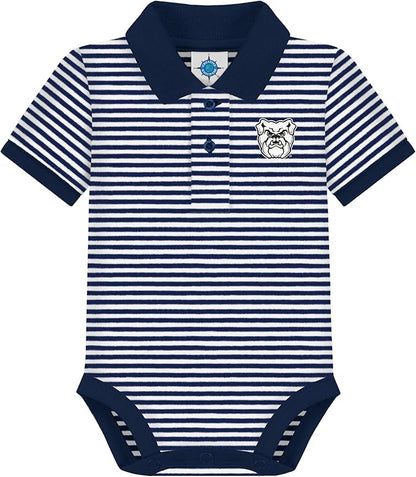Creative Knitwear College Baby Striped Polo Bodysuit - Team Logo, Multiple Colors, for Boys & Girls (0-12 Months)
