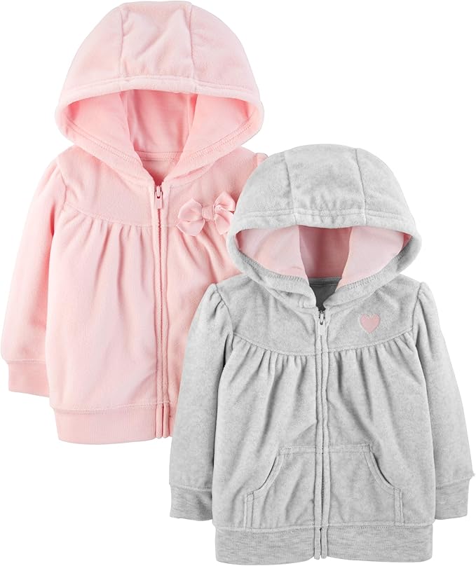 Simple Joys by Carter's girls 2-pack Full Zip Hoodies