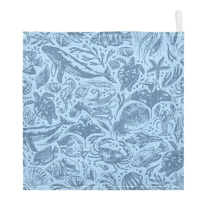 vvfelixl Whale Dolphin Octopus Shark Baby Burp Cloths Baby Muslin Washcloths for Boys Girls Cotton Baby Face Towel for Newborn Infants Soft and Absorbent 11.8 X 11.8 in, 5 Pack