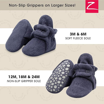 Zutano Unisex Fleece Baby Booties, Two Snap Closure, Newborn to 24 Months