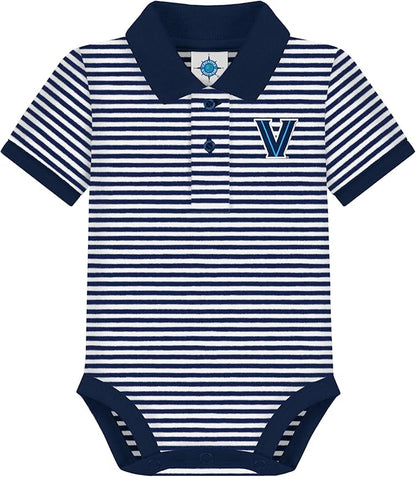 Creative Knitwear College Baby Striped Polo Bodysuit - Team Logo, Multiple Colors, for Boys & Girls (0-12 Months)