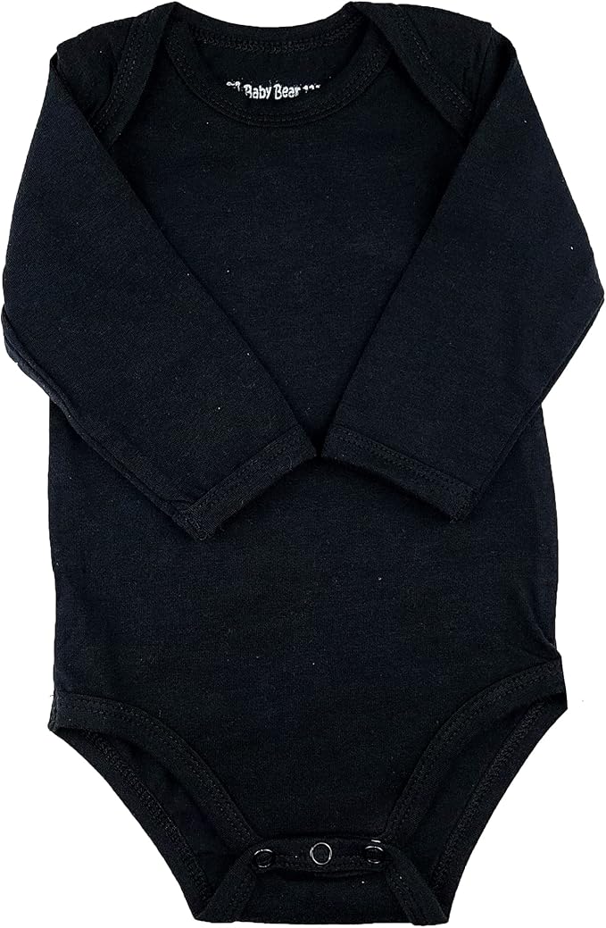 123 Bear Baby Cotton Spandex Long-Sleeve bodysuits unisex boy girl