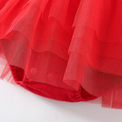 Magic Park 0-18M Infant Bodysuit Tutu Dress Baby Girl Romper Dress Toddler Solid Color Tulle Skirt Baptism Holidays Outfits