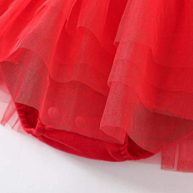 Magic Park 0-18M Infant Bodysuit Tutu Dress Baby Girl Romper Dress Toddler Solid Color Tulle Skirt Baptism Holidays Outfits