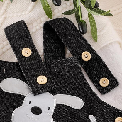 Baby Boy Clothes Fall Winter Outfits Long Sleeve Striped Romper Cute Cartoon Jeans Overalls Pants Set 0-18 Months