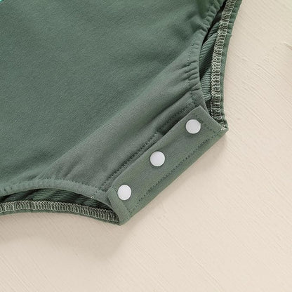 Newborn Baby Boy Fall Outfit Romper Golf Court Embroidery Long Sleeve Onesie Jumpsuit Bodysuit Cute Infant Clothes