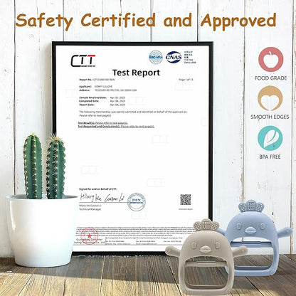 2 Pack Baby Teething Toys for 0-6 & 6-12 Months, Food Grade Silicone Teething Mitten Anti-Drop Wrist Hand Teether, BPA Free, One-Piece, CPC Certified Baby Chew Toys for Sucking Needs