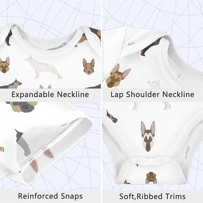 vvfelixl Dachshund Dog Baby Clothes for Boy Girl,Baby One-Piece Bodysuit for 0-24 Months,Short Sleeve